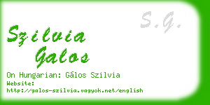 szilvia galos business card